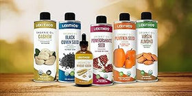 Lekithos oil on bathroom counter in lifestyle scene for daily skincare ritual