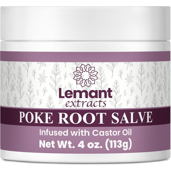 Lemant jar front view showing label and 4 oz size, clear product identity benefit