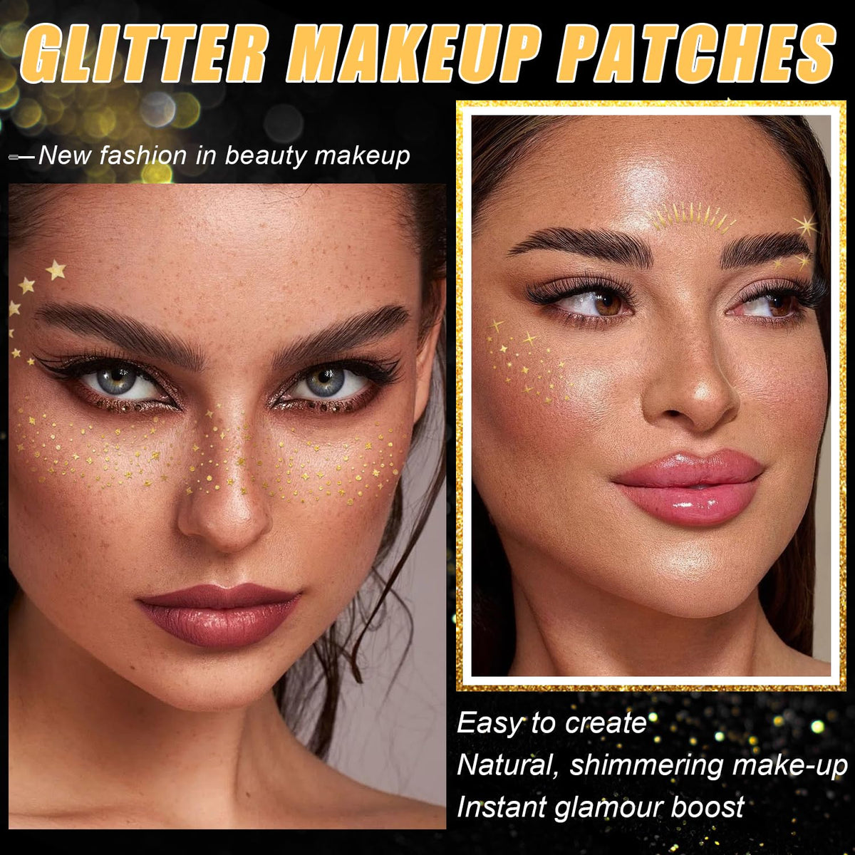 LemonSac close-up of freckle sheet texture revealing varied glitter sizes for customization