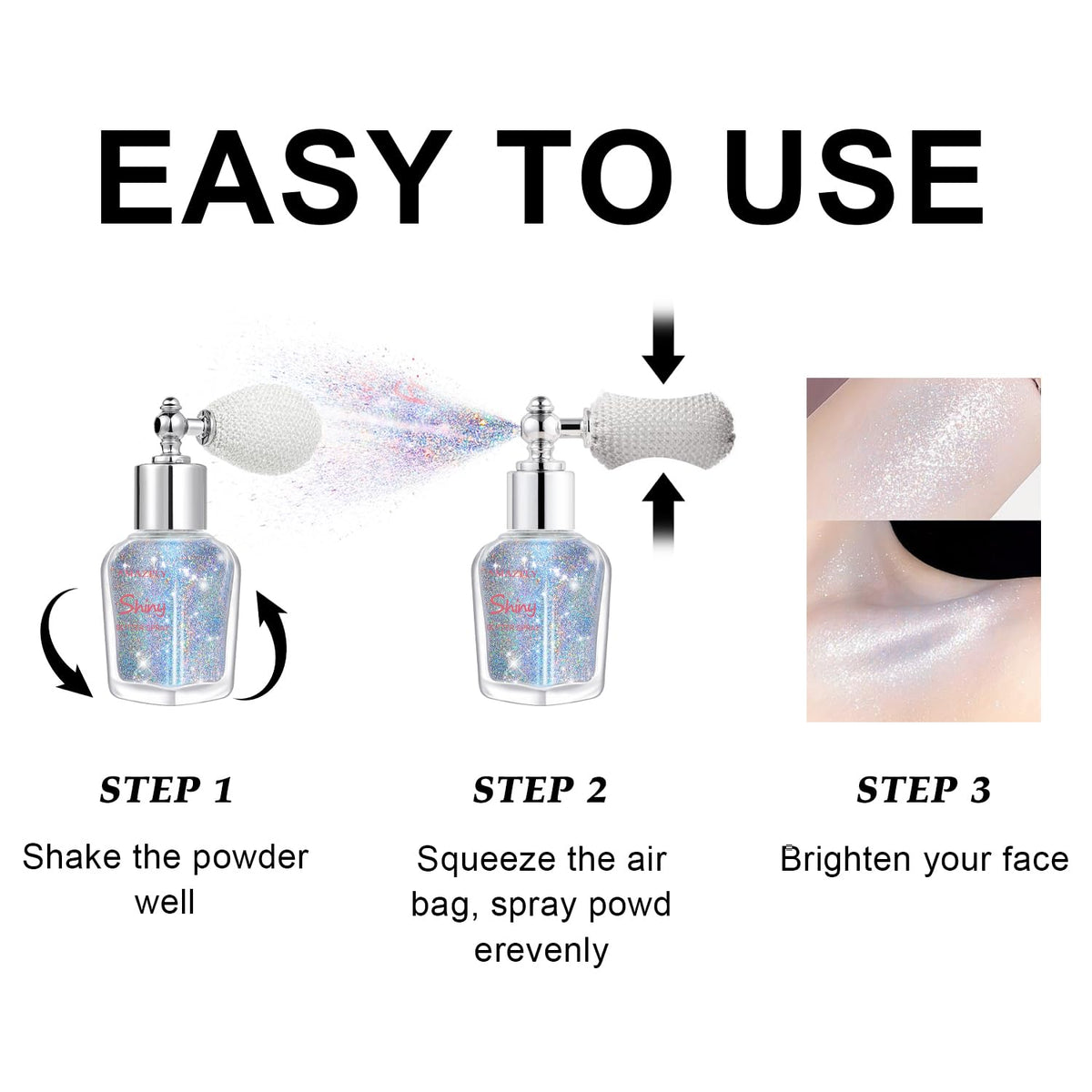 LemonSac glitter spray in festival scene for bold party look