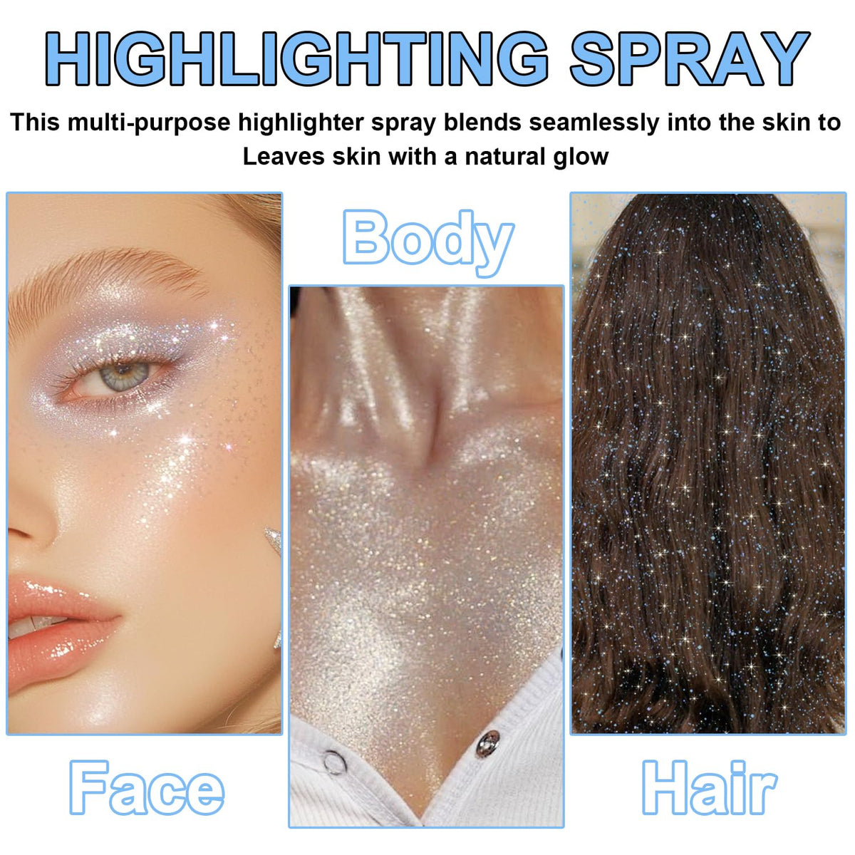 LemonSac shimmer on model collarbone enhancing reflective glow