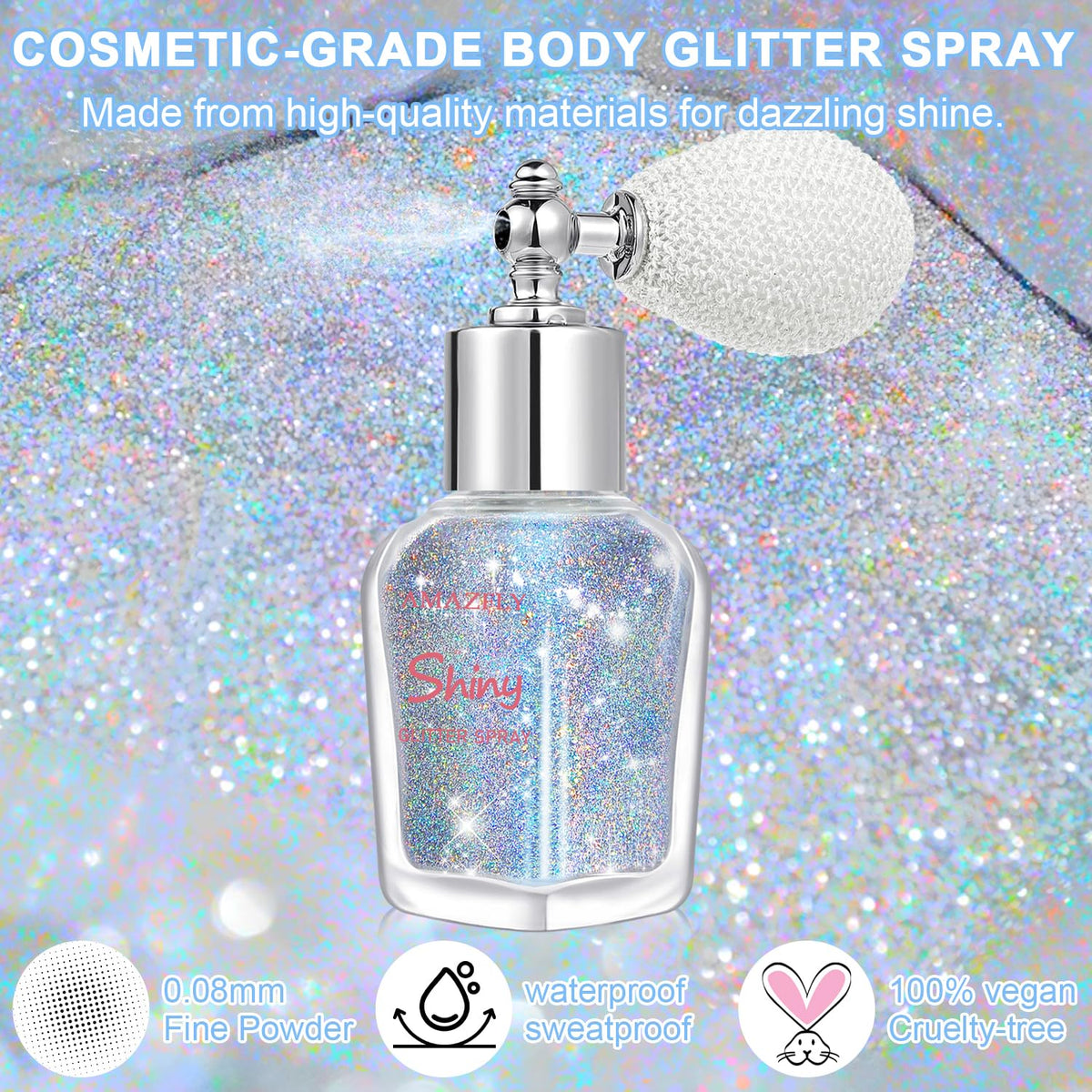 LemonSac spray nozzle close-up for precise, easy glitter application