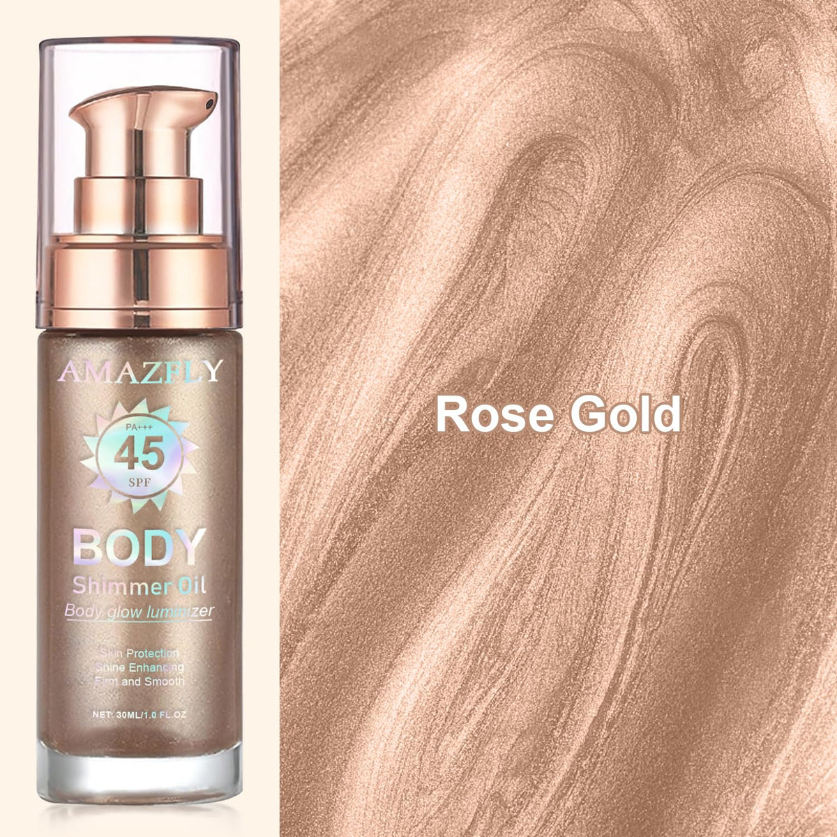 Close-up of LemonSac pearl particles displaying reflective rose-gold radiance