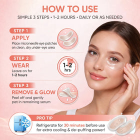 Lence NOVALIFT serum droplet on patch showing concentrated hydration