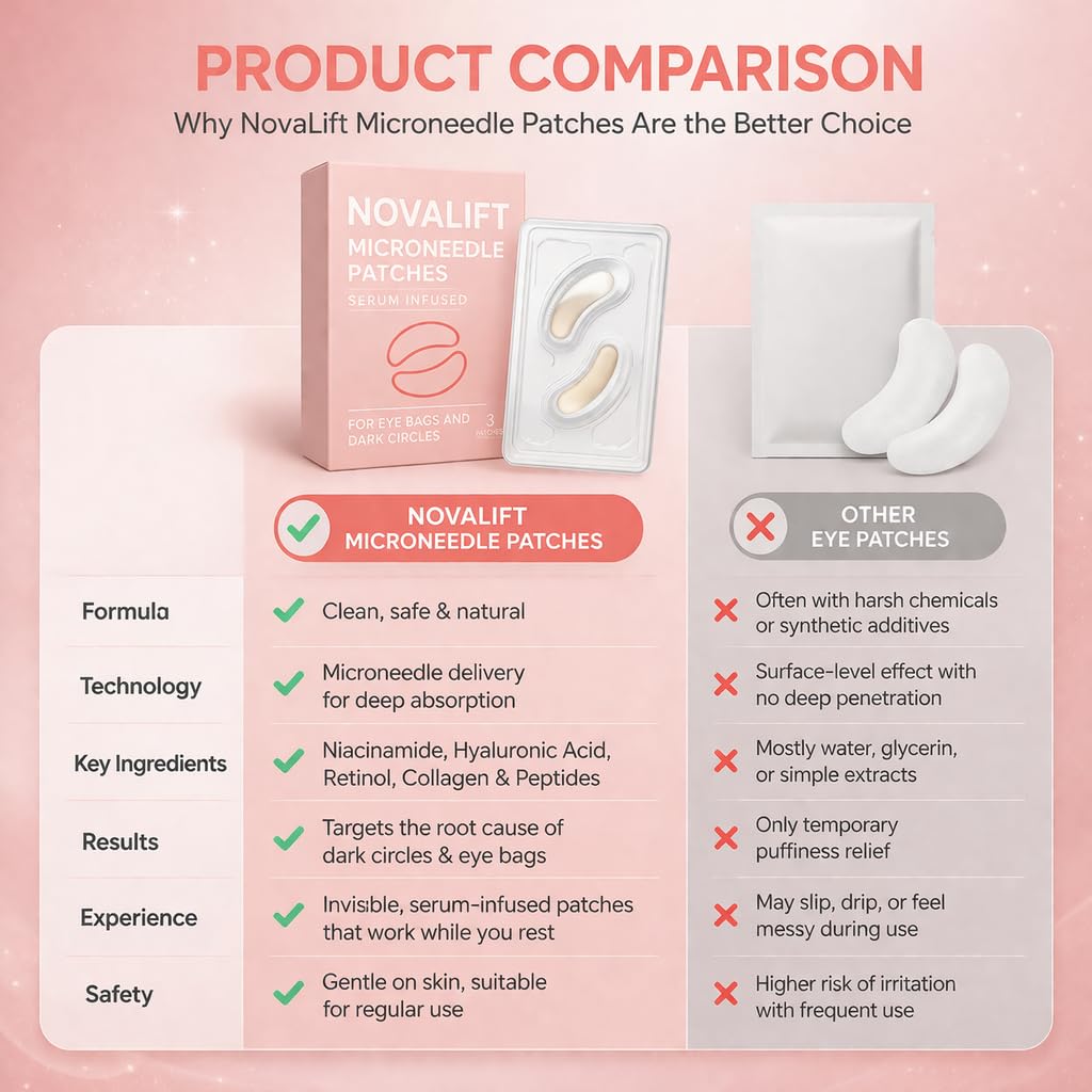 Lence NOVALIFT ingredient label highlighting hyaluronic acid and retinol