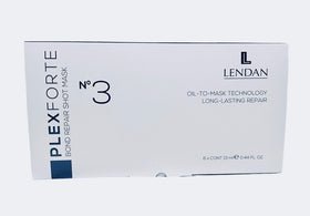 Lendan product in use being applied to damp hair in salon for visible smoothing