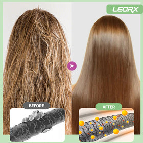 leorx before and after blonde refresh showing visible tone improvement