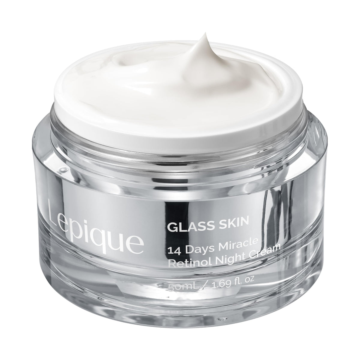 Lepique front jar shot showing product design and clarity benefits