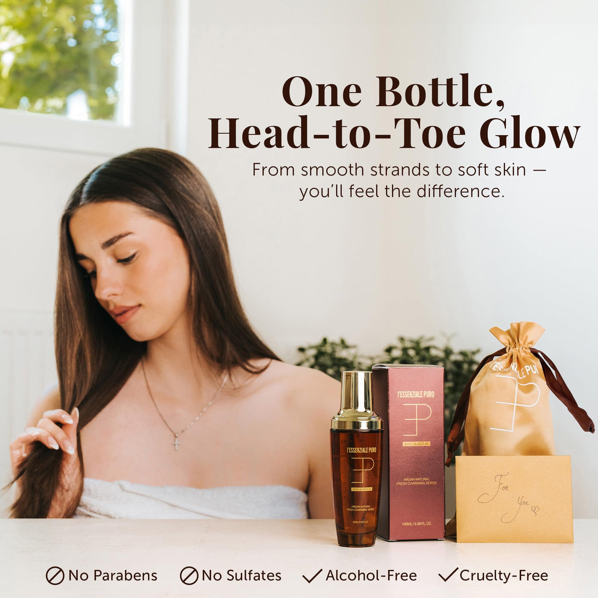 LEPURO bottle on bathroom shelf showing everyday styling convenience