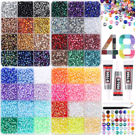 LERBOU front packaging showing complete rhinestone kit and tools, quick-start benefit