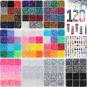 LERBOU front packaging showing ten-box rhinestone kit for easy access and storage