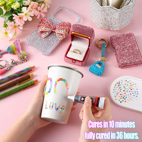 LERBOU included tweezers and rhinestone picker pen for precise placement