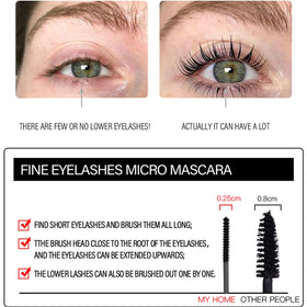LESITI close-up of 2.5mm ultra-fine brush demonstrating precise lash reach
