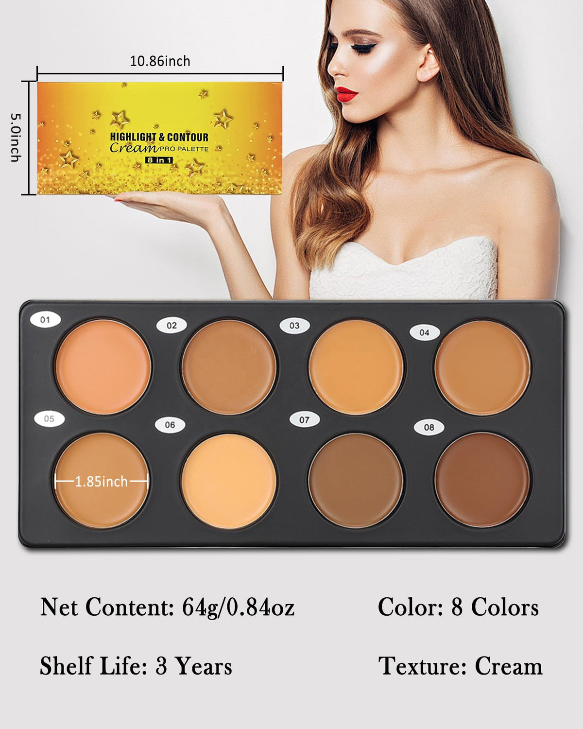 Lestpola used in evening makeup look showing sculpted glow and long-wear benefit
