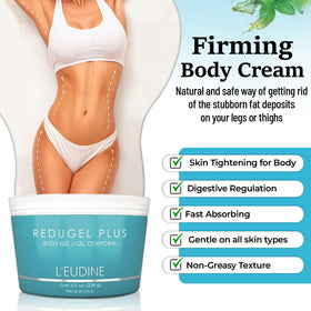 L'eudine jar with mint oil and horsetail visuals highlighting natural actives