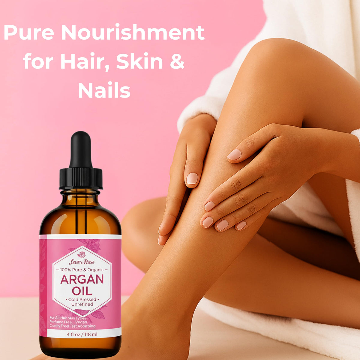 Leven Rose amber bottle detail protecting oil and preserving nutrients
