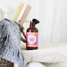 Leven Rose applied to cheek illustrating gentle facial nourishment