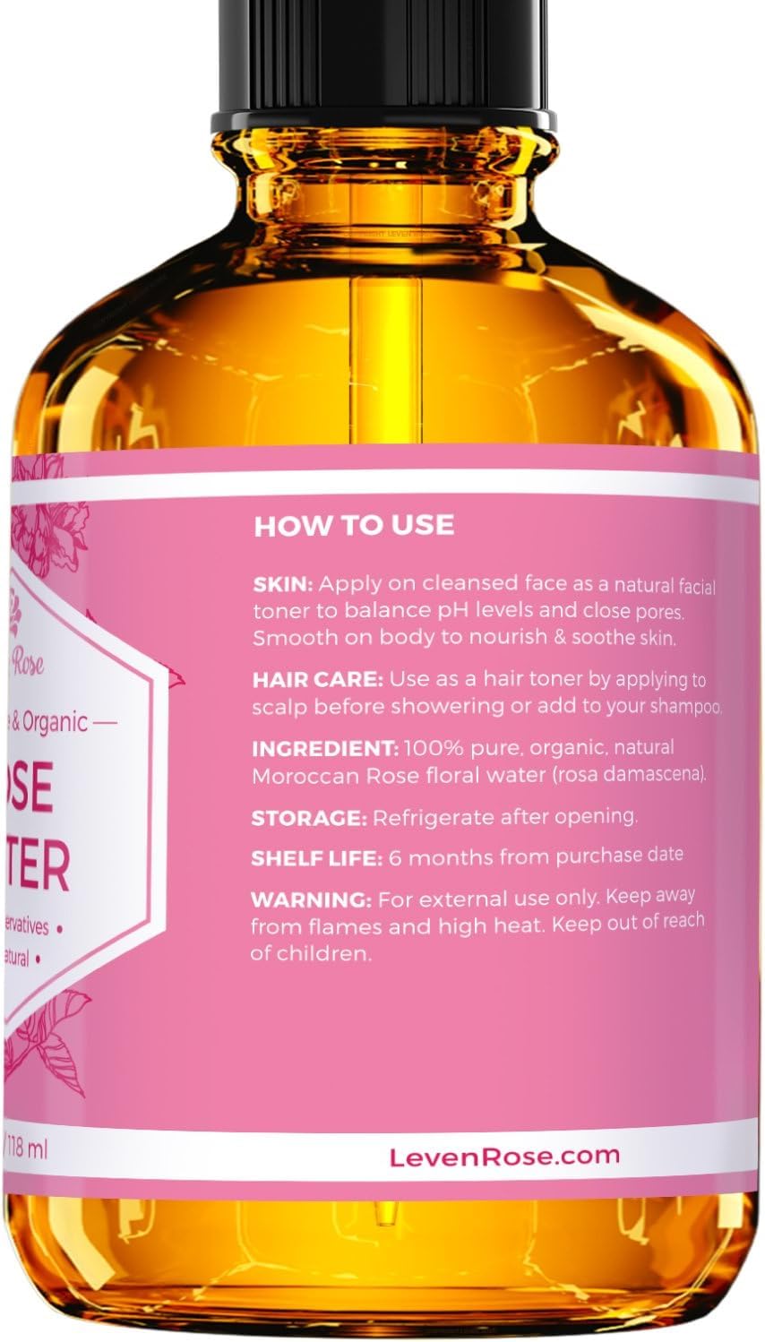 Leven Rose applied to hair to refresh roots and reduce frizz