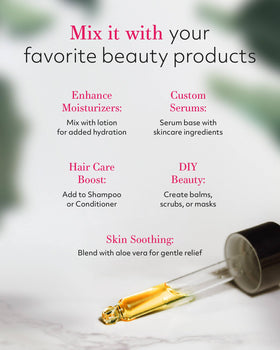 Leven Rose applying jojoba oil to hair for smoothness and shine
