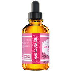 Leven Rose maracuja oil droplet from stopper demonstrating controlled use