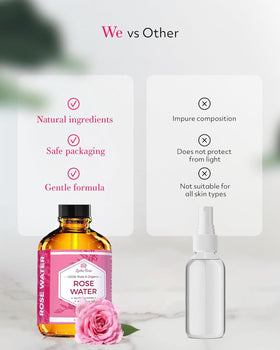 Leven Rose mist landing on face offering immediate hydration and cooling