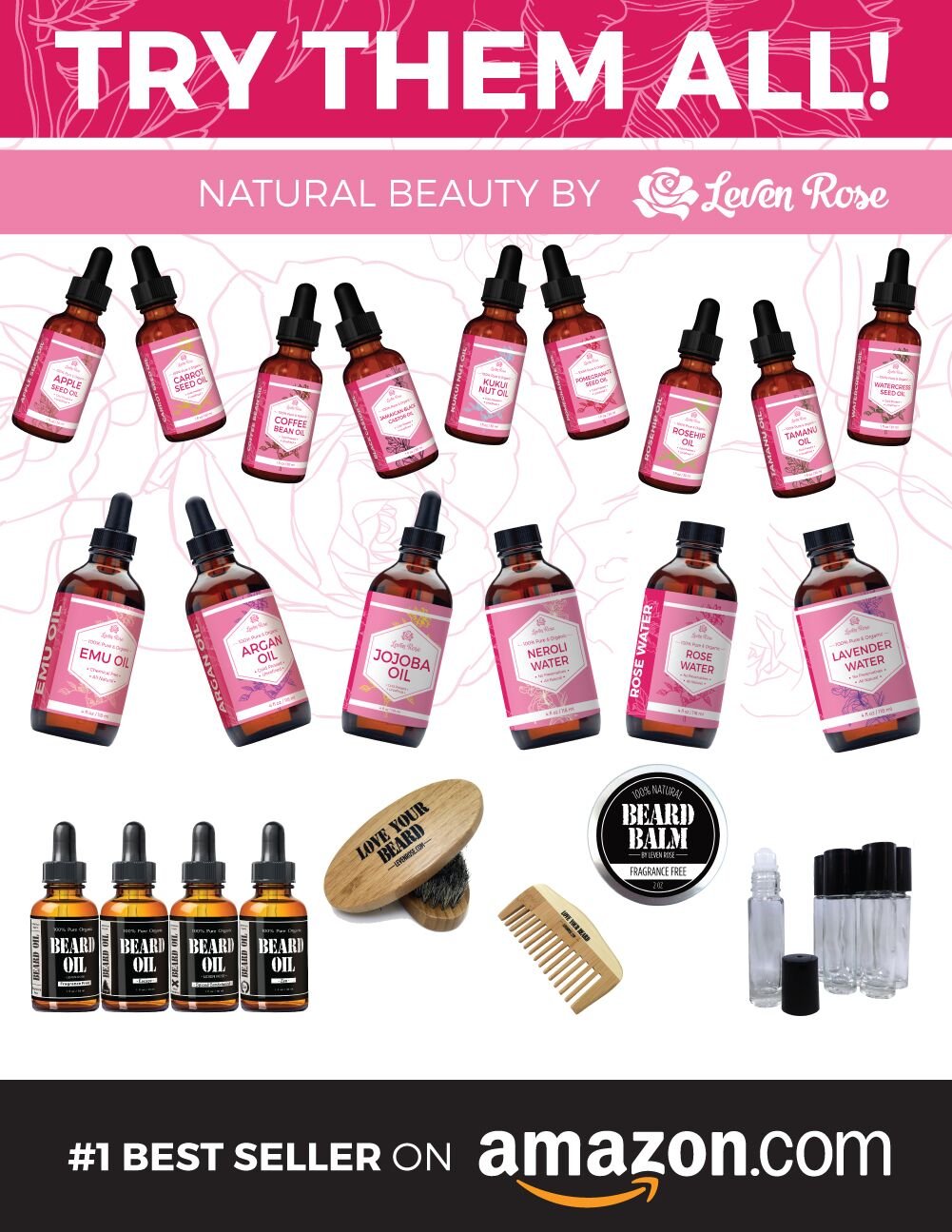 Leven Rose bottle on bathroom shelf in lifestyle scene suggesting daily skincare use