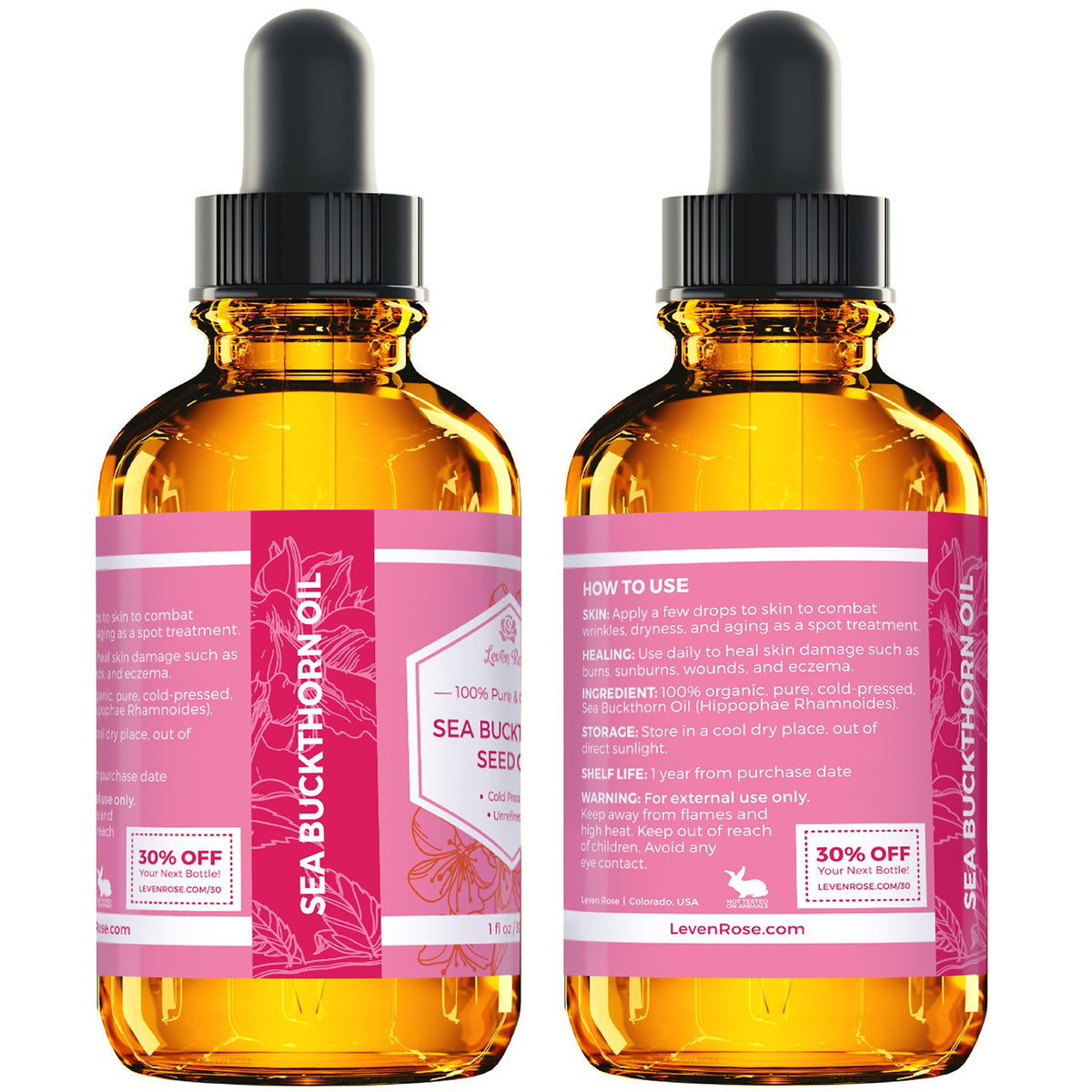 Leven Rose oil massaged into hair ends for shine and frizz control