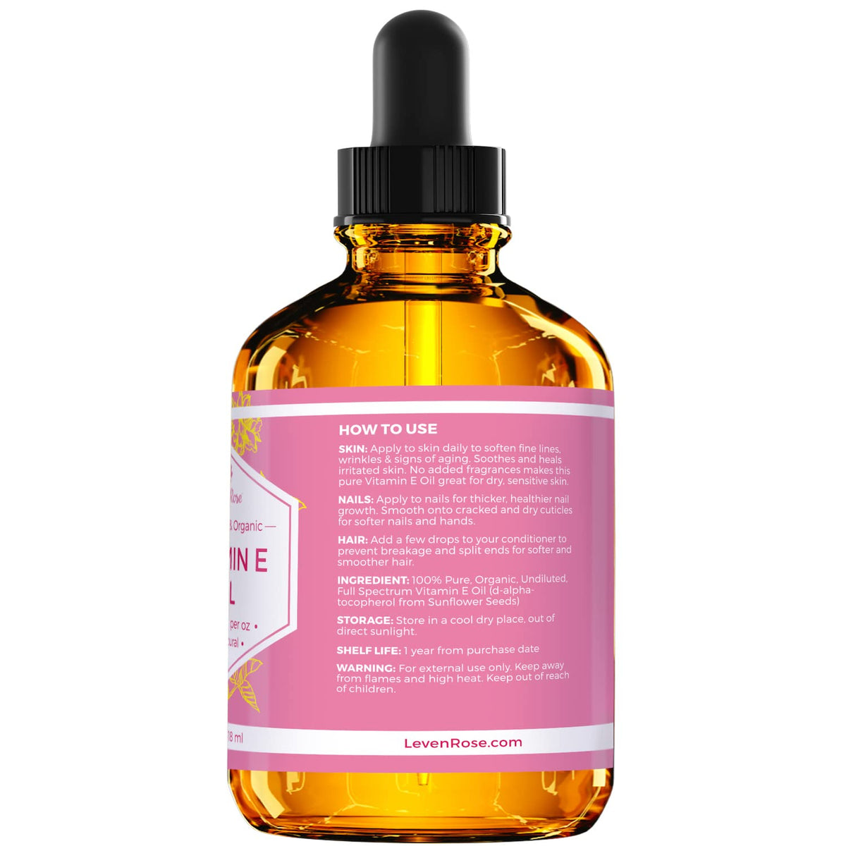 Leven Rose 4 oz bottle beside everyday items to show size and portability