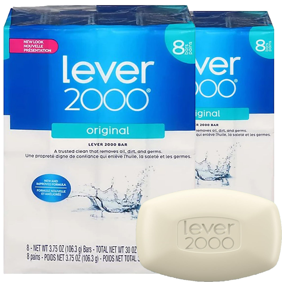 Lever 2000 front packaging showing multiple bars and value pack benefit