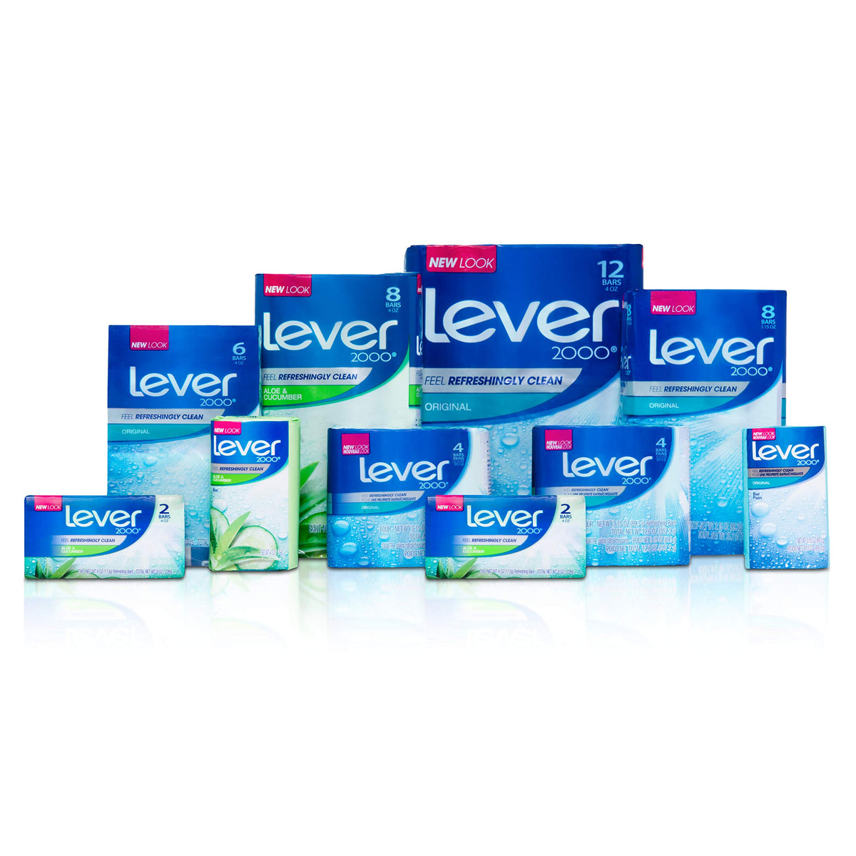 Lever 2000 in shower lifestyle scene demonstrating refreshing clean and mild hydration