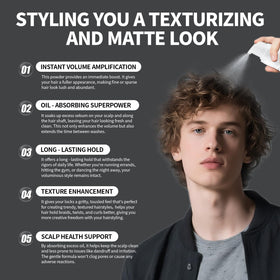 lewedo powder texture blended in hair for invisible matte finish