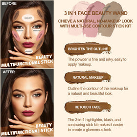 Lezero bronzer stick tip detail for precise sculpting and easy application