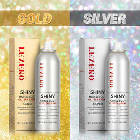 Lezero festival lifestyle shot with model using spray under stage lighting