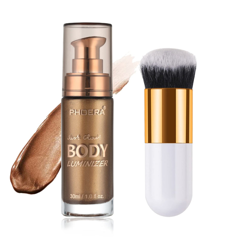 Lezero front packaging of Glistening Bronze showing brush and bottle, easy application
