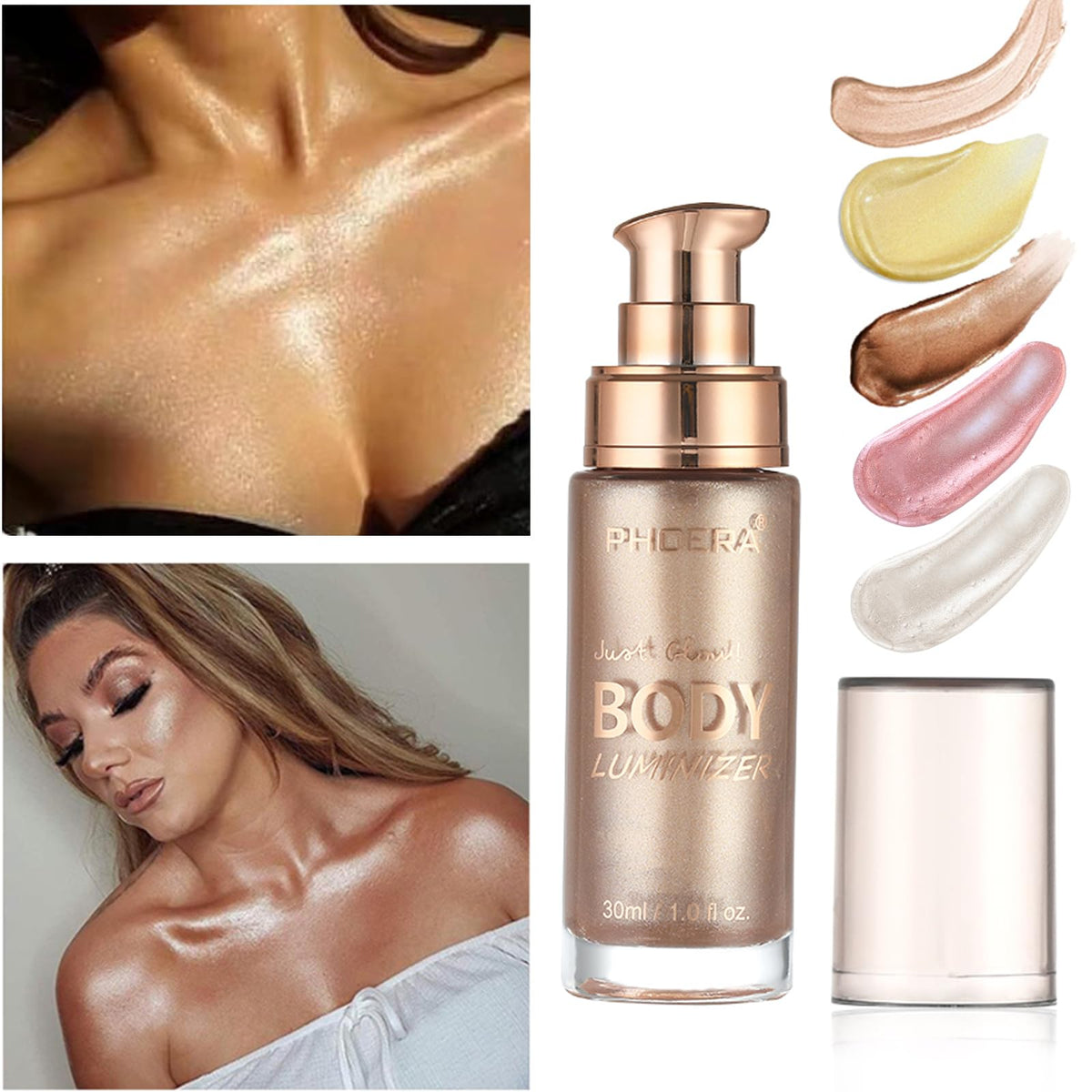 Lezero shimmer oil texture pouring close-up showing smooth blendability benefit