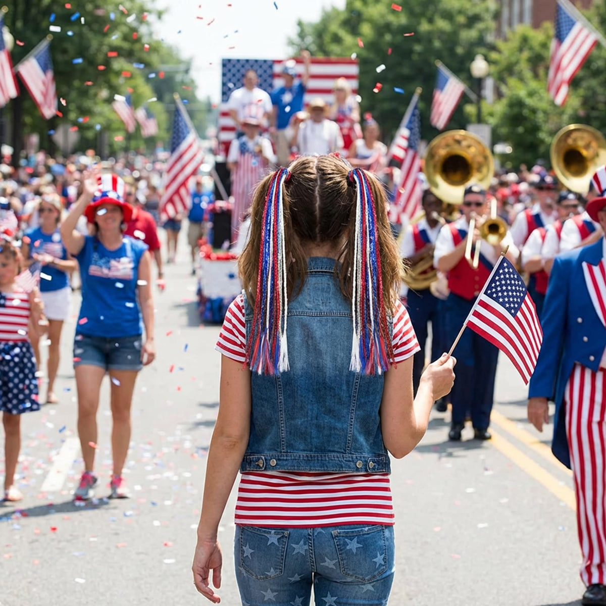 LFUTARI red white blue color scheme accentuating vibrant patriotic look
