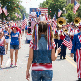 LFUTARI red white blue color scheme accentuating vibrant patriotic look