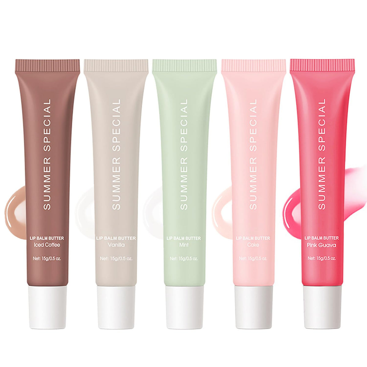 LFuTPm front packaging showing five tinted balm tins and benefits