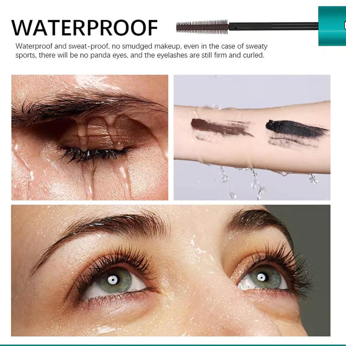 LGSZGDCN applying mascara on lashes demonstrating lengthening and separation