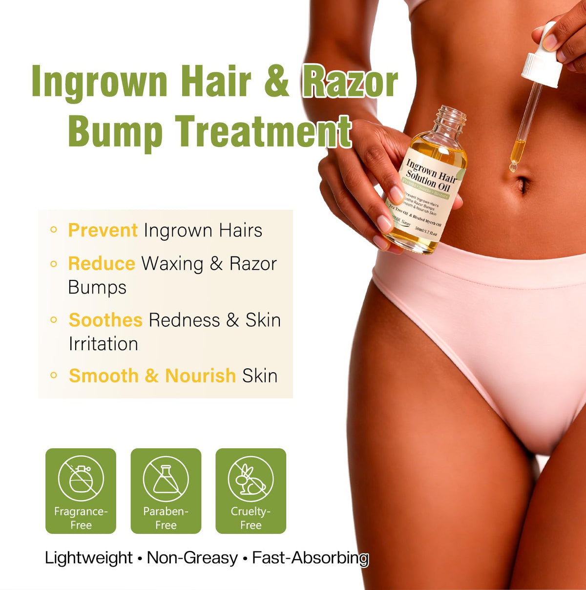 LHOPEBK Nature close-up of serum texture, lightweight absorption benefit