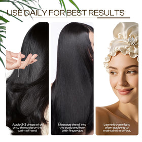 LHOPEBK Nature before and after hair comparison showing improved manageability