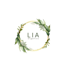 Lia Organics botanical ingredients flatlay showing natural sourcing