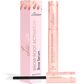 Liaison front packaging showing product and benefits for fuller brows