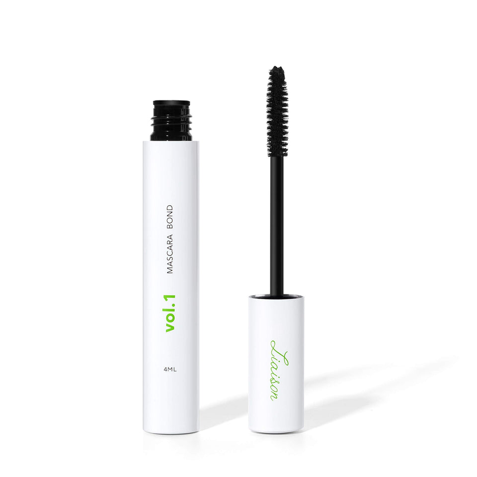 Liaison Mascara Bond front packaging showing product benefits