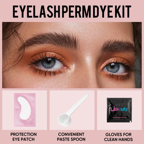 Libeauty brow tinting in action indicating simple application and defined brows