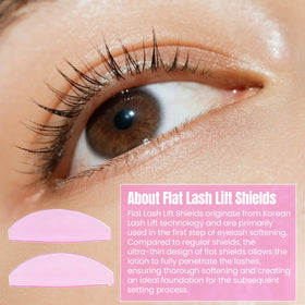 Libeauty flat shields detail image, highlighting 1mm thin profile for even lifting
