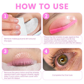 Libeauty flat shields next to a finger for scale, showing compact, eyelid-fit benefit
