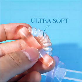 Liber Beauty DIY seated application with added eyelid glue for secure hold benefit