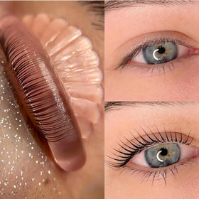 Liber Beauty five sizes laid out demonstrating options for varied curl results