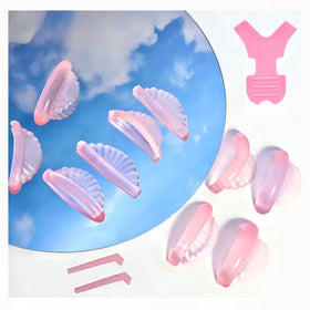 Liber Beauty front packaging showing five self-sticky silicone shields benefit comfort